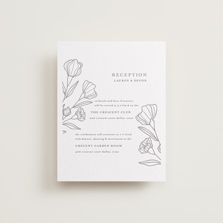 Letterpress Reception Cards