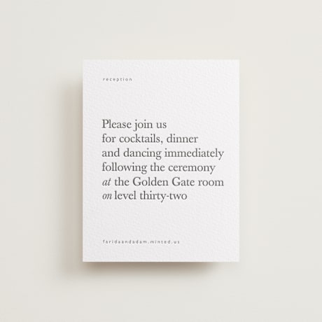 Letterpress Reception Cards
