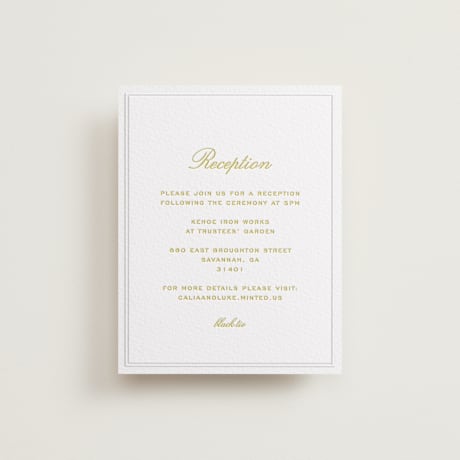 Letterpress Reception Cards