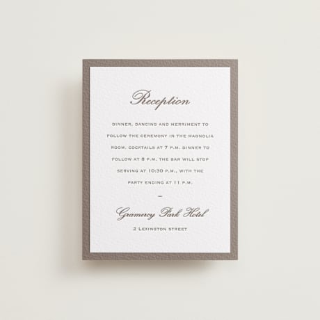 Letterpress Reception Cards
