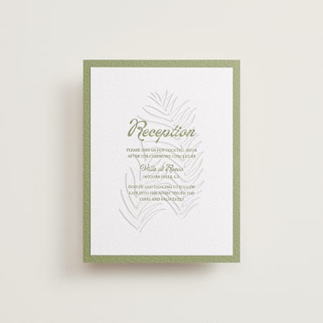 Letterpress Reception Cards