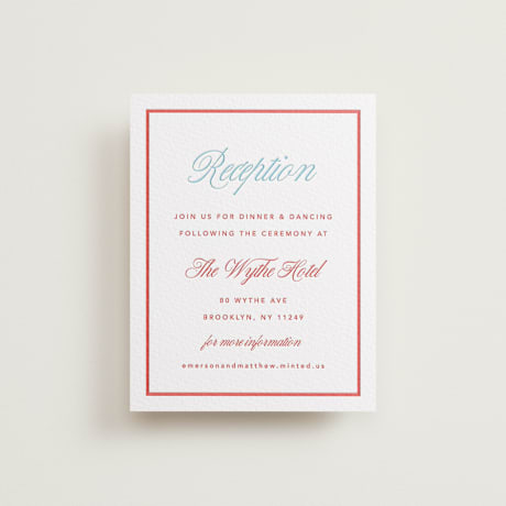 Letterpress Reception Cards