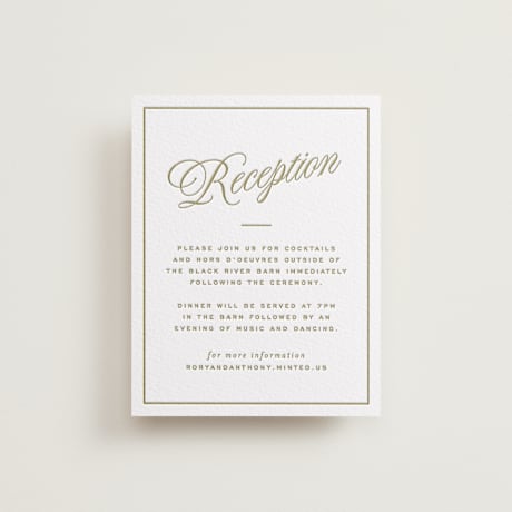 Letterpress Reception Cards