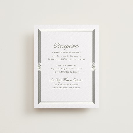 Letterpress Reception Cards