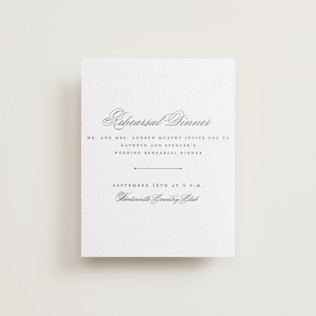 Letterpress Rehearsal Dinner Cards