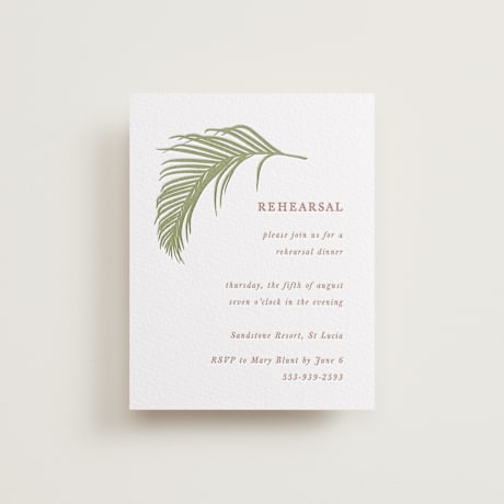 Letterpress Rehearsal Dinner Cards