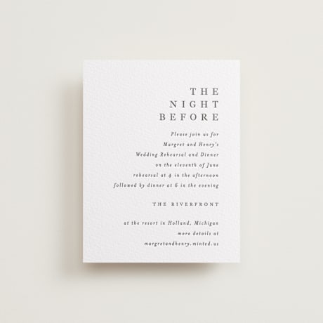 Letterpress Rehearsal Dinner Cards
