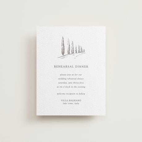 Letterpress Rehearsal Dinner Cards