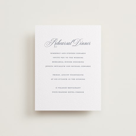 Letterpress Rehearsal Dinner Cards