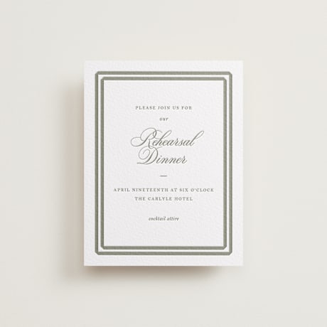 Letterpress Rehearsal Dinner Cards