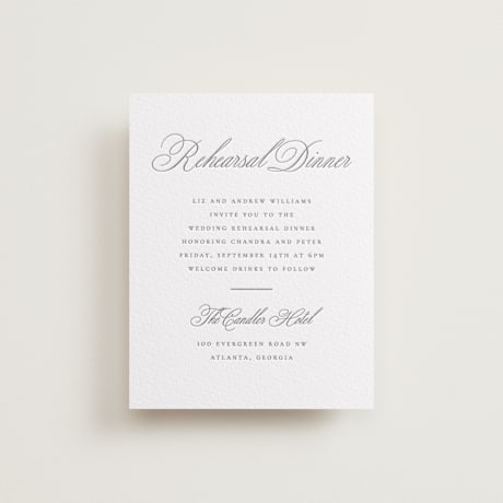 Letterpress Rehearsal Dinner Cards