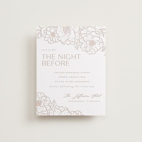 Letterpress Rehearsal Dinner Cards