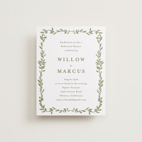 Letterpress Rehearsal Dinner Cards