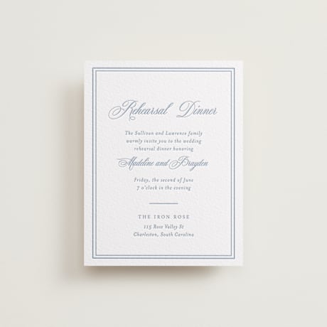 Letterpress Rehearsal Dinner Cards