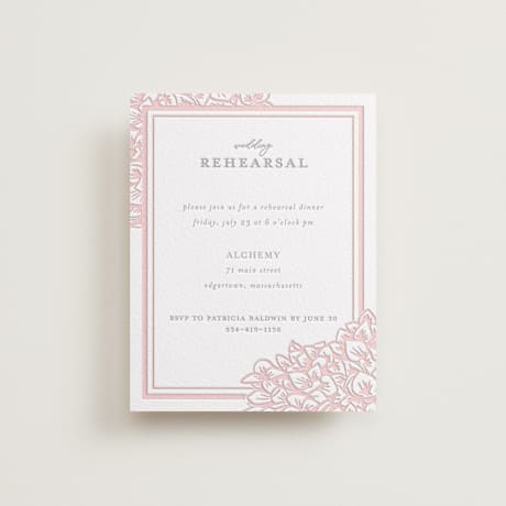 Letterpress Rehearsal Dinner Cards