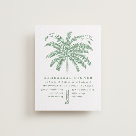 Letterpress Rehearsal Dinner Cards