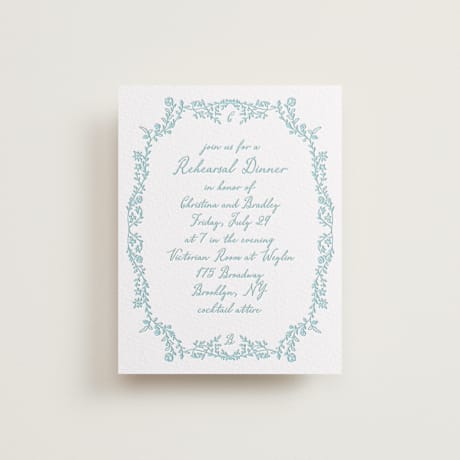 Letterpress Rehearsal Dinner Cards