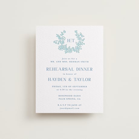 Letterpress Rehearsal Dinner Cards