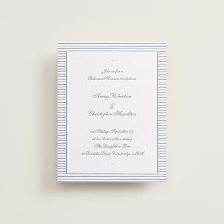 Letterpress Rehearsal Dinner Cards