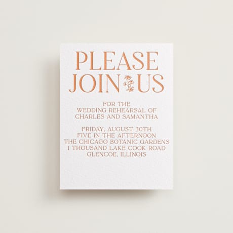 Letterpress Rehearsal Dinner Cards
