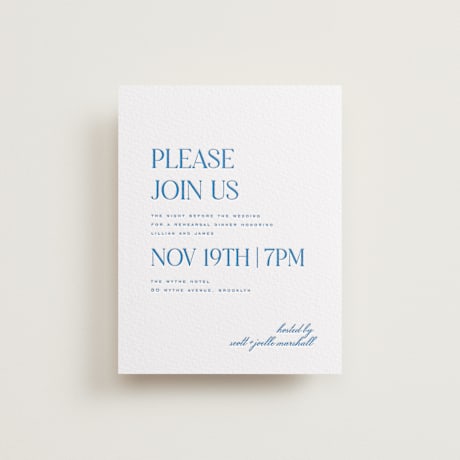 Letterpress Rehearsal Dinner Cards