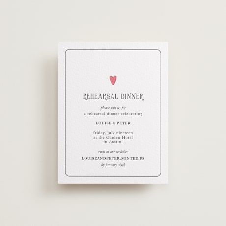 Letterpress Rehearsal Dinner Cards