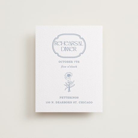 Letterpress Rehearsal Dinner Cards