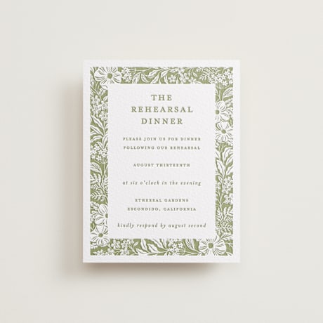 Letterpress Rehearsal Dinner Cards