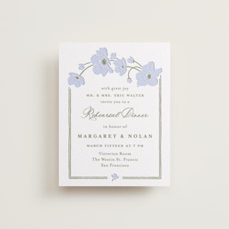 Letterpress Rehearsal Dinner Cards