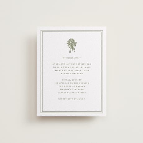 Letterpress Rehearsal Dinner Cards