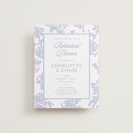 Letterpress Rehearsal Dinner Cards