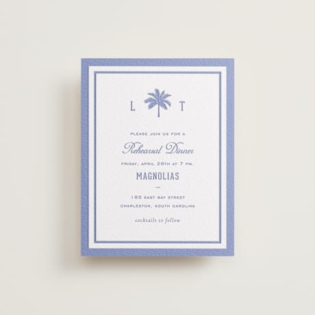 Letterpress Rehearsal Dinner Cards