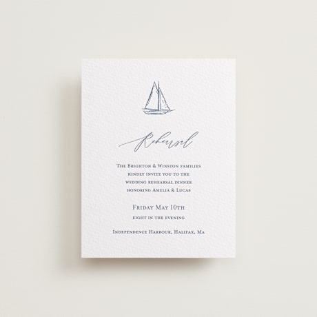 Letterpress Rehearsal Dinner Cards
