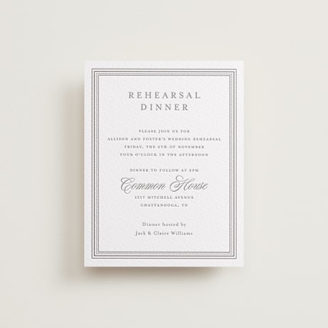 Letterpress Rehearsal Dinner Cards