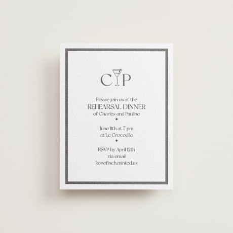 Letterpress Rehearsal Dinner Cards