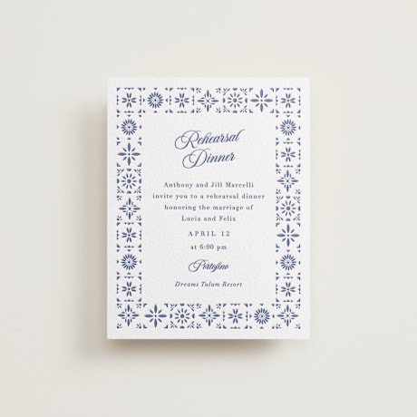Letterpress Rehearsal Dinner Cards