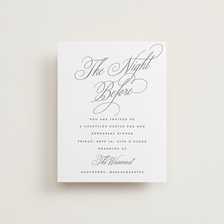 Letterpress Rehearsal Dinner Cards