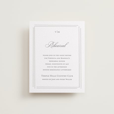 Letterpress Rehearsal Dinner Cards