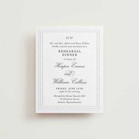 Letterpress Rehearsal Dinner Cards