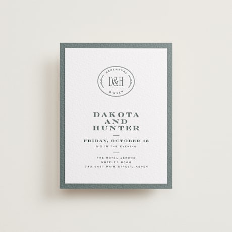 Letterpress Rehearsal Dinner Cards