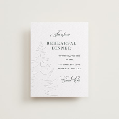 Letterpress Rehearsal Dinner Cards