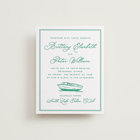 Letterpress Rehearsal Dinner Cards