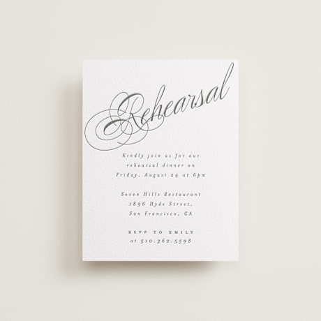 Letterpress Rehearsal Dinner Cards