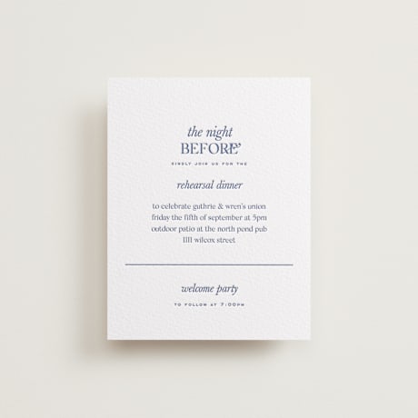 Letterpress Rehearsal Dinner Cards