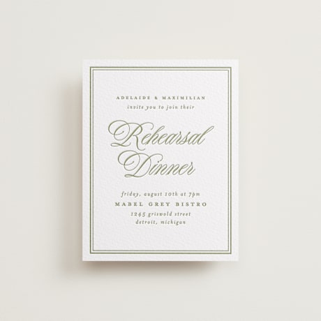 Letterpress Rehearsal Dinner Cards