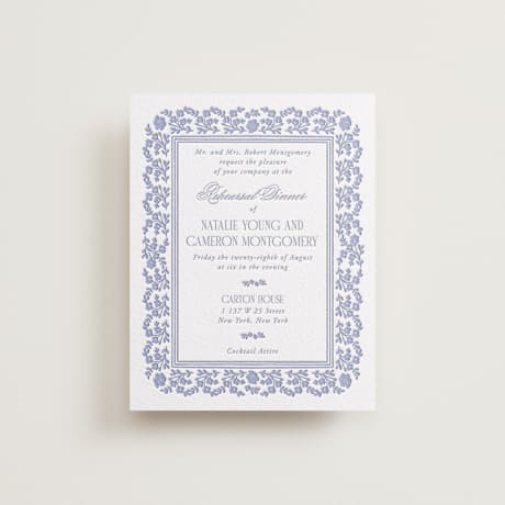 Letterpress Rehearsal Dinner Cards