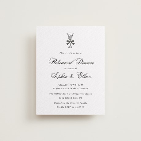 Letterpress Rehearsal Dinner Cards