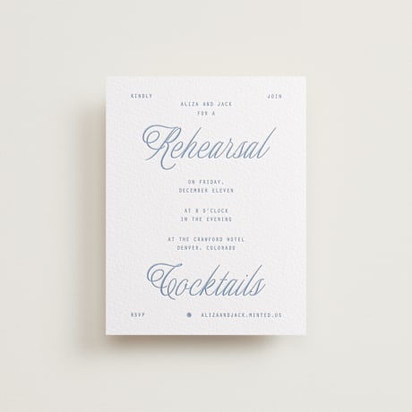 Letterpress Rehearsal Dinner Cards