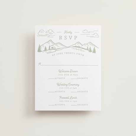 Letterpress Multi-Event RSVP Cards