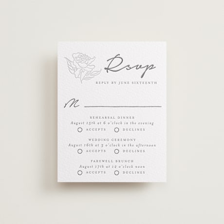 Letterpress Multi-Event RSVP Cards